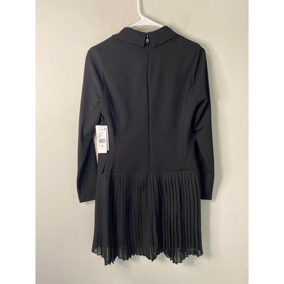 New Julia Jordan Double Breasted Long Sleeve Coat Dress, Black Size 4 - Picture 6 of 6